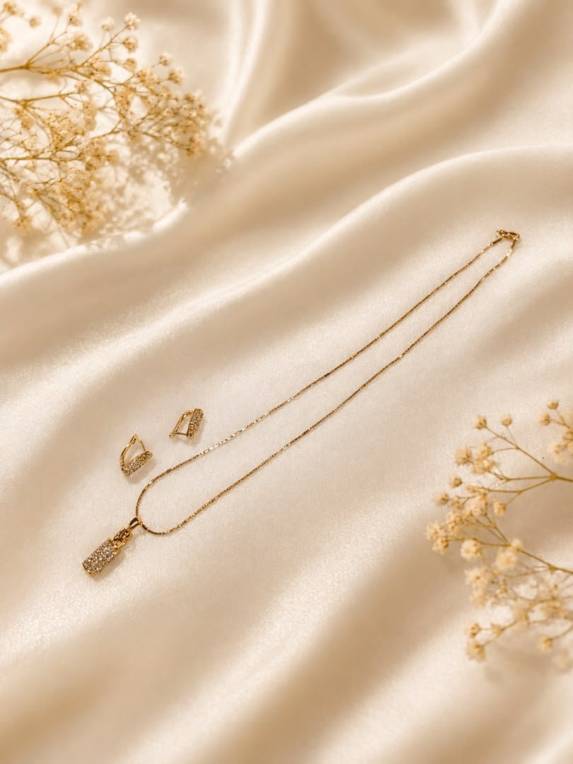 Crystal Column Jewelry Set