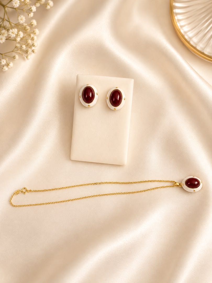 Crimson Halo Jewelry Set